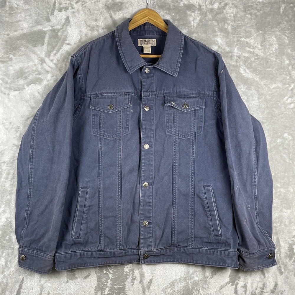 Duluth Trading Co Jacket Mens XL Tall‎ Work Canvas Trucker Pockets Heavy Duty